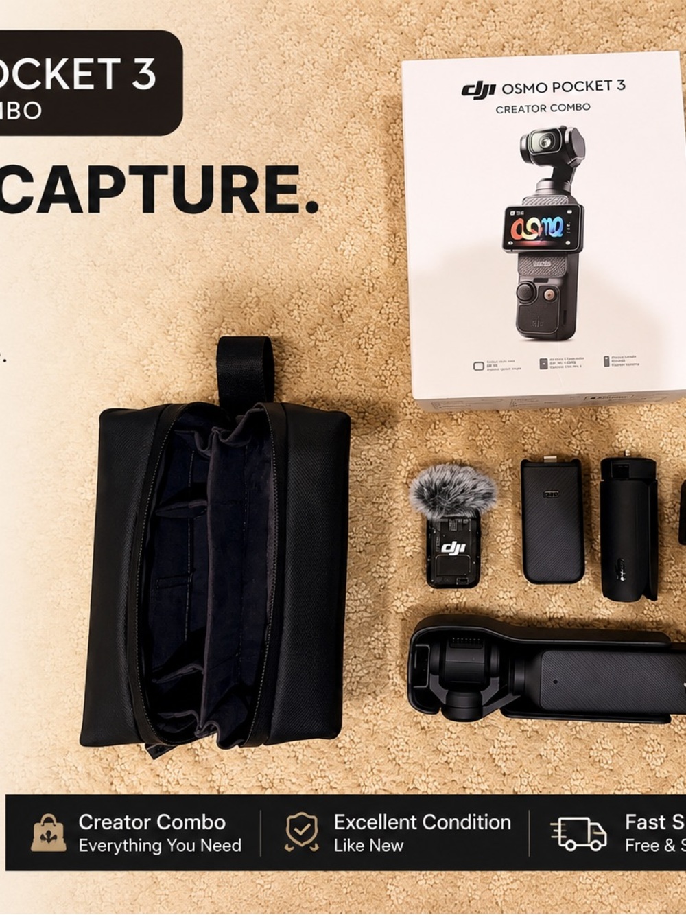 DJI Osmo Pocket 3 Creator Combo - Black